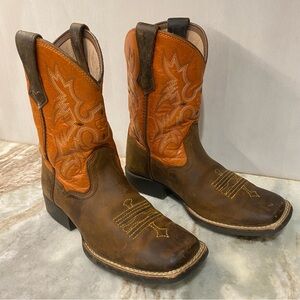 Ariat Youth Kids Tombstone Western Boots Size 1.5 Little Kid Brown Orange